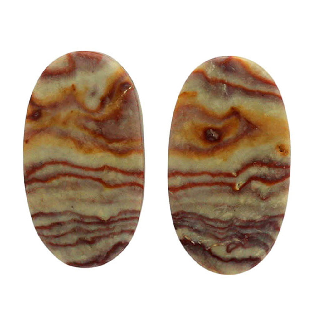 Wave Dolomite Pair 12.8x22.9x4 mm Oval Shape Polished Gemstone LS134-07029