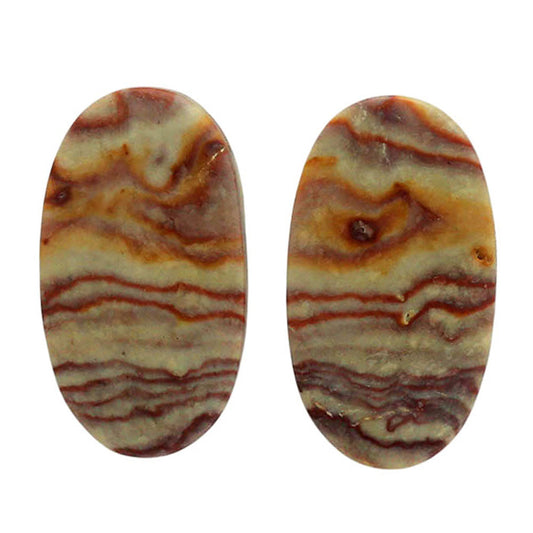 Wave Dolomite Pair 12.8x22.9x4 mm Oval Shape Polished Gemstone LS134-07029