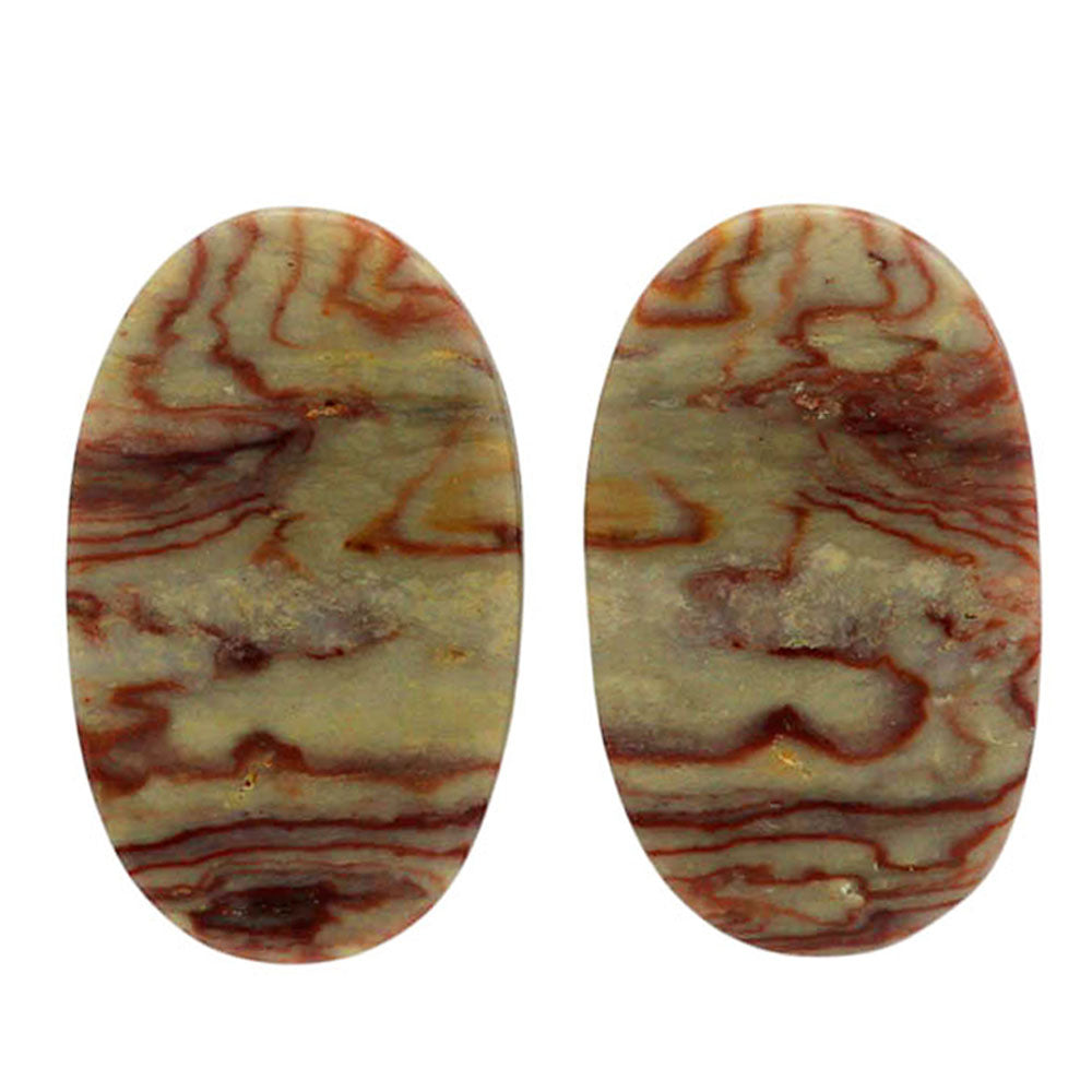 Wave Dolomite Pair 14.2x23.5x4 mm Oval Shape Polished Gemstone LS134-07030
