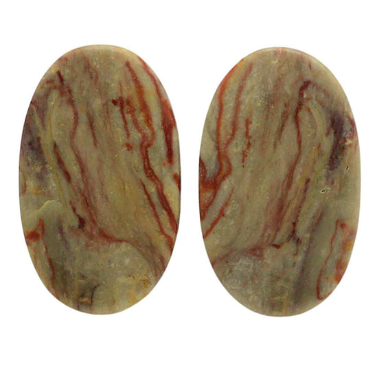 Wave Dolomite Pair 14.5x24.3x4 mm Oval Shape Polished Gemstone LS134-07033
