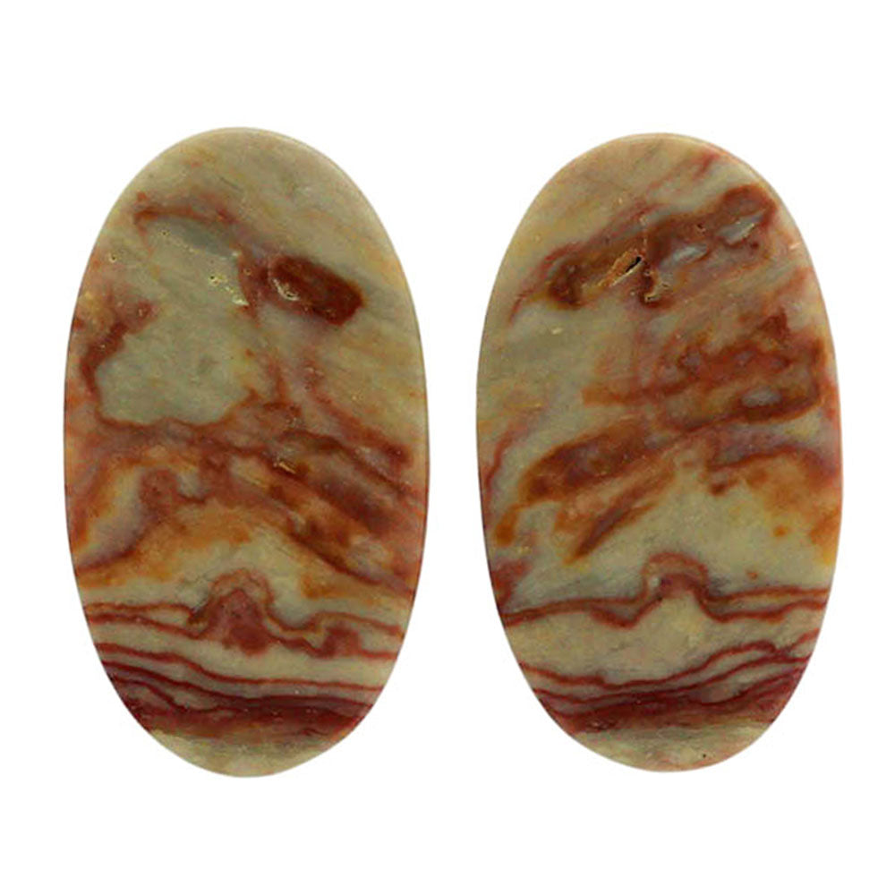 Wave Dolomite Pair 13x22.75x4 mm Oval Shape Polished Gemstone LS134-07034