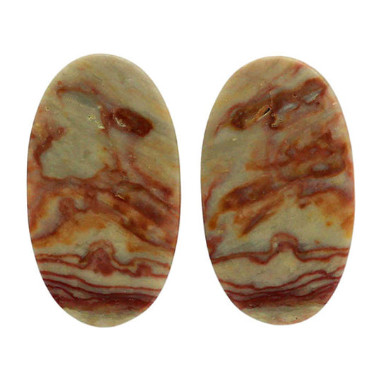 Wave Dolomite Pair 13x22.75x4 mm Oval Shape Polished Gemstone LS134-07034