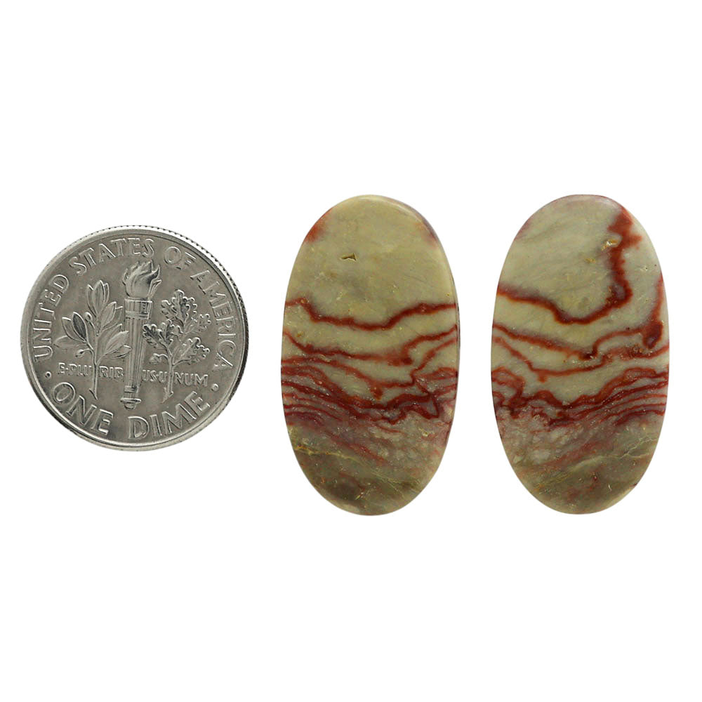 Wave Dolomite Pair 14x25x4 mm Oval Shape Polished Gemstone LS134-07035