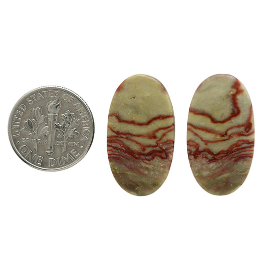 Wave Dolomite Pair 14x25x4 mm Oval Shape Polished Gemstone LS134-07035