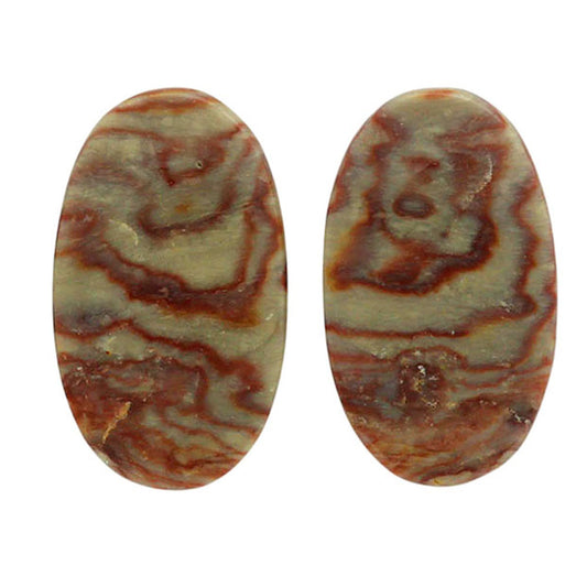 Wave Dolomite Pair 13.5x23x4 mm Oval Shape Polished Gemstone LS134-07036