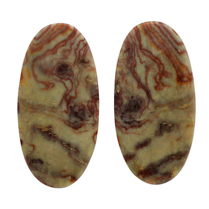 Wave Dolomite Pair 12.3x24.9x3.5 mm Oval Shape Polished Gemstone LS134-07039