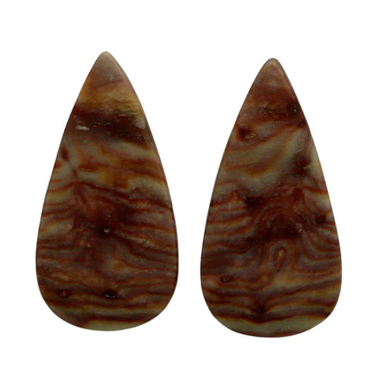 Wave Dolomite Pair 11.6x22.8x3.7 mm Pear Shape Polished Gemstone LS134-07040