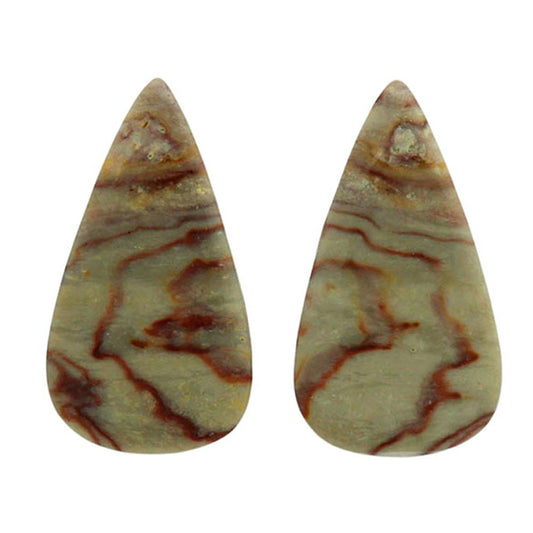 Wave Dolomite Pair 12.9x23.2x4 mm Pear Shape Polished Gemstone LS134-07041