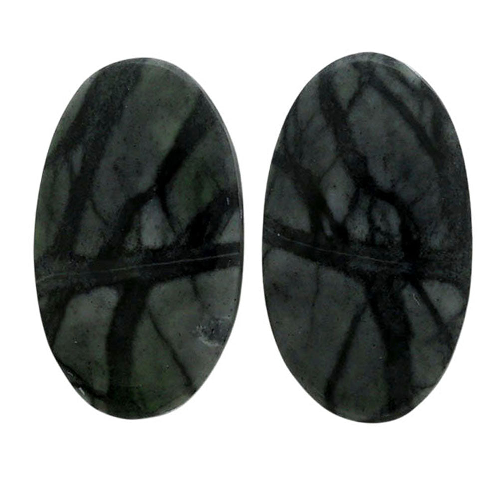 Picasso Jasper Pair 13.8x23.9x4 mm Oval Shape Polished Gemstone LS135-07085