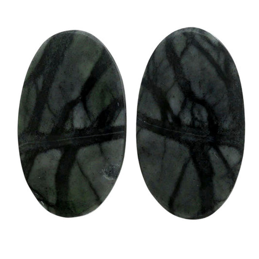 Picasso Jasper Pair 13.8x23.9x4 mm Oval Shape Polished Gemstone LS135-07085