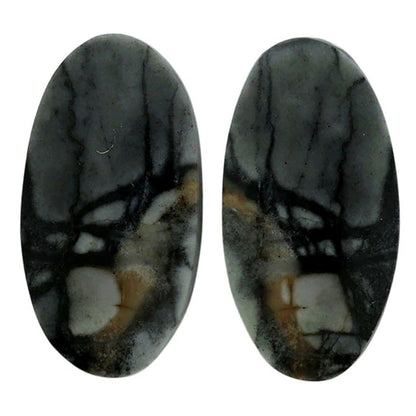 Picasso Jasper Pair 13.2x25.2x4.2 mm Oval Shape Polished Gemstone LS135-07086