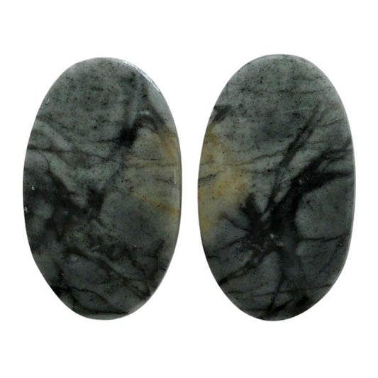 Picasso Jasper Pair 14x23.2x3.5 mm Oval Shape Polished Gemstone LS135-07087