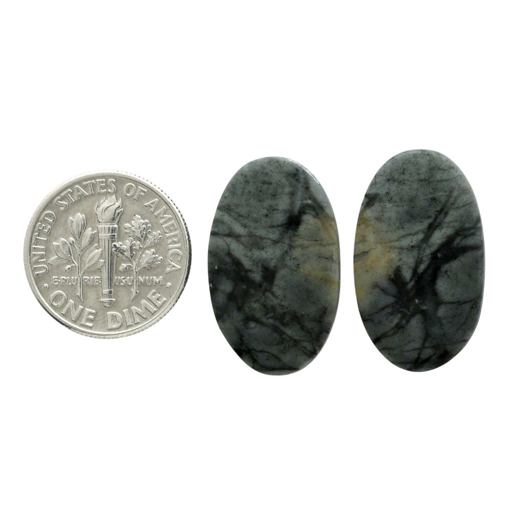 Picasso Jasper Pair 14x23.2x3.5 mm Oval Shape Polished Gemstone LS135-07087