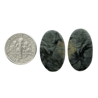 Picasso Jasper Pair 14x23.2x3.5 mm Oval Shape Polished Gemstone LS135-07087