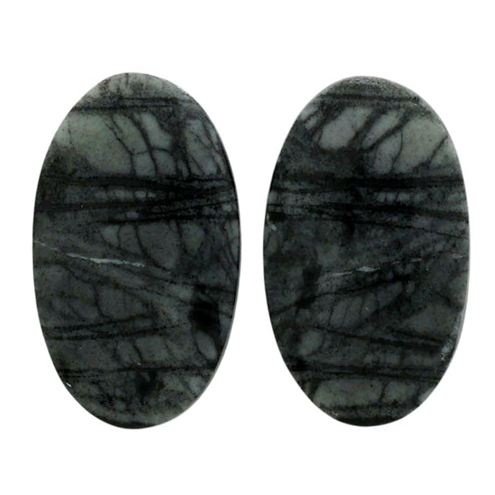 Picasso Jasper Pair 12.9x21.7x4 mm Oval Shape Polished Gemstone LS135-07088