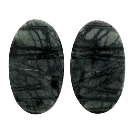 Picasso Jasper Pair 12.9x21.7x4 mm Oval Shape Polished Gemstone LS135-07088