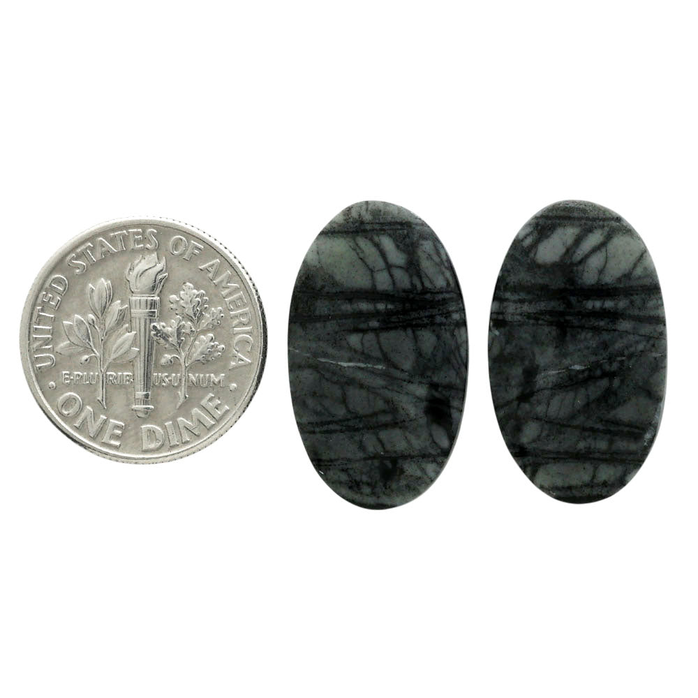 Picasso Jasper Pair 12.9x21.7x4 mm Oval Shape Polished Gemstone LS135-07088