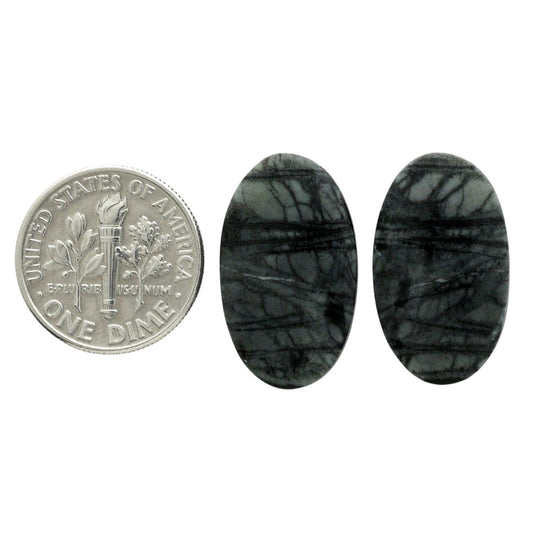 Picasso Jasper Pair 12.9x21.7x4 mm Oval Shape Polished Gemstone LS135-07088