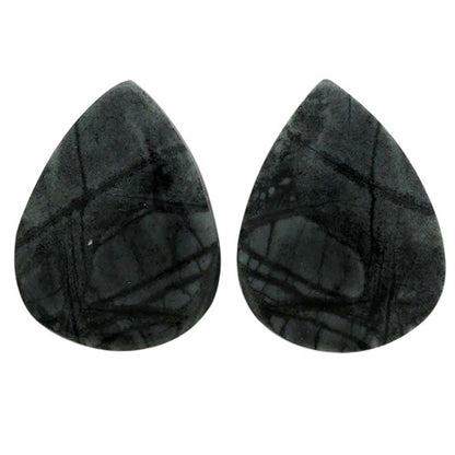 Picasso Jasper Pair 16x20.85x4 mm Pear Shape Polished Gemstone LS135-07089