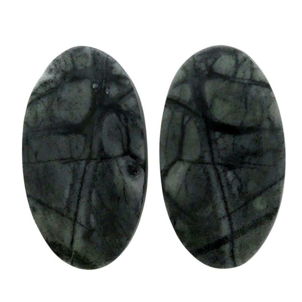 Picasso Jasper Pair 12.5x22x3.5 mm Oval Shape Polished Gemstone LS135-07090