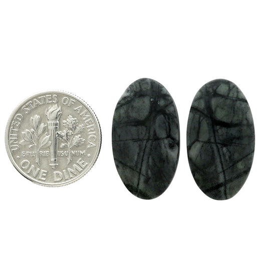 Picasso Jasper Pair 12.5x22x3.5 mm Oval Shape Polished Gemstone LS135-07090