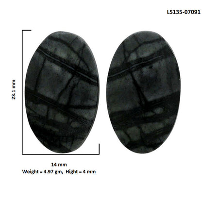 Picasso Jasper Pair 14x23.1x4 mm Oval Shape Polished Gemstone LS135-07091