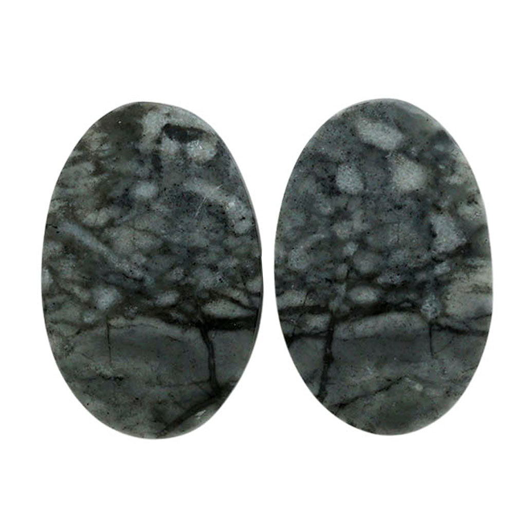 Picasso Jasper Pair 14.6x22.4x4.4 mm Oval Shape Polished Gemstone LS135-07092