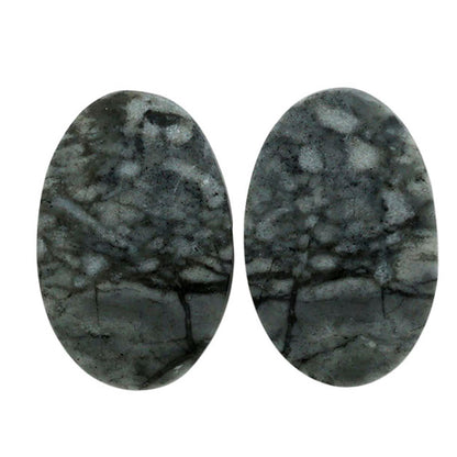 Picasso Jasper Pair 14.6x22.4x4.4 mm Oval Shape Polished Gemstone LS135-07092