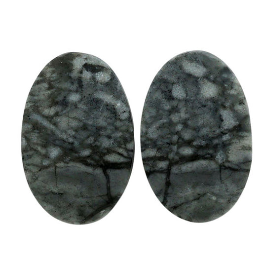 Picasso Jasper Pair 14.6x22.4x4.4 mm Oval Shape Polished Gemstone LS135-07092
