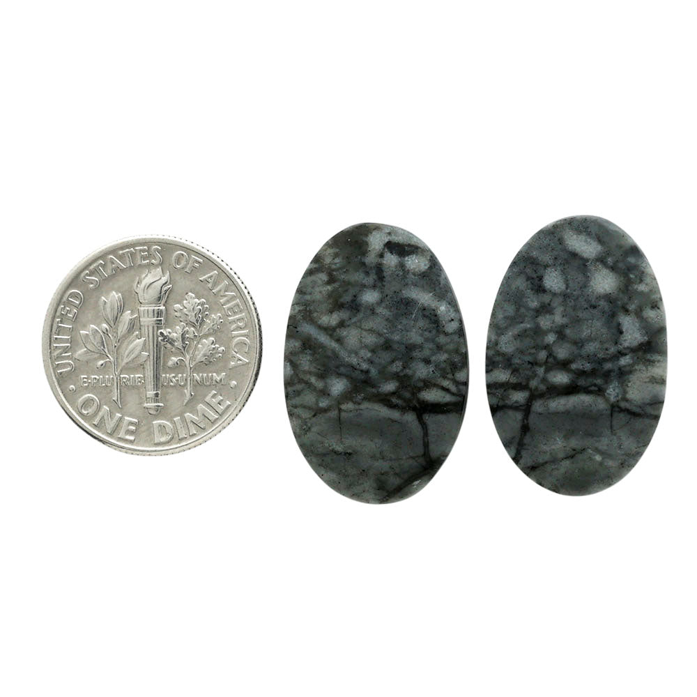 Picasso Jasper Pair 14.6x22.4x4.4 mm Oval Shape Polished Gemstone LS135-07092