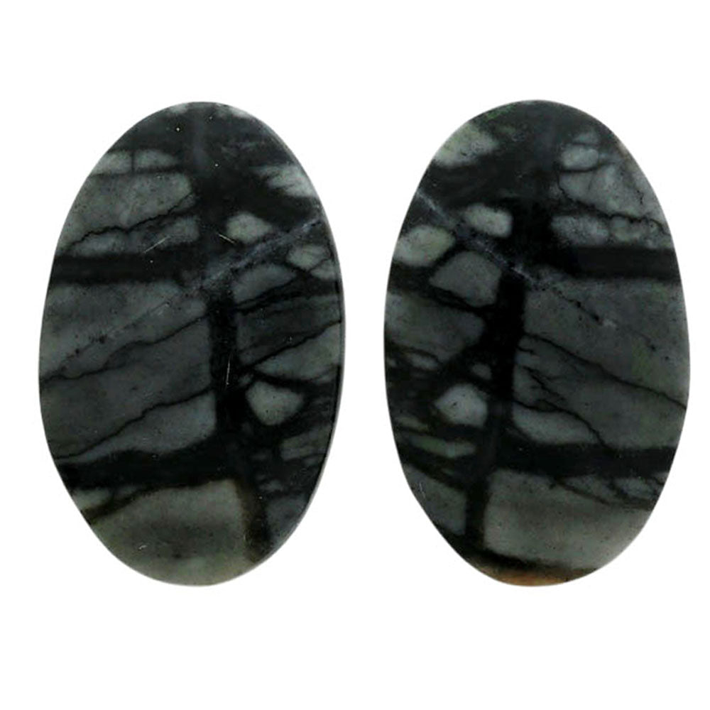 Picasso Jasper Pair 15.1x24.1x3.8 mm Oval Shape Polished Gemstone LS135-07093