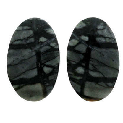 Picasso Jasper Pair 15.1x24.1x3.8 mm Oval Shape Polished Gemstone LS135-07093