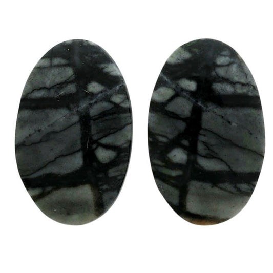 Picasso Jasper Pair 15.1x24.1x3.8 mm Oval Shape Polished Gemstone LS135-07093