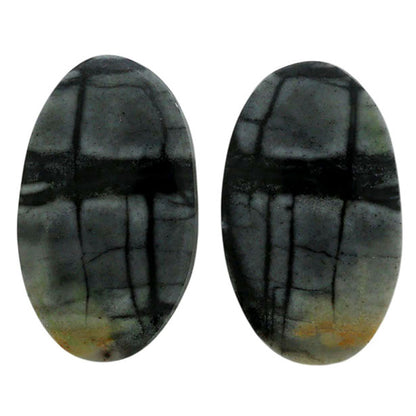 Picasso Jasper Pair 14.7x24.75x4.5 mm Oval Shape Polished Gemstone LS135-07094