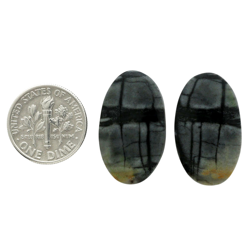 Picasso Jasper Pair 14.7x24.75x4.5 mm Oval Shape Polished Gemstone LS135-07094