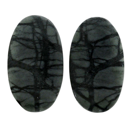 Picasso Jasper Pair 14x24.25x3.2 mm Oval Shape Polished Gemstone LS135-07095