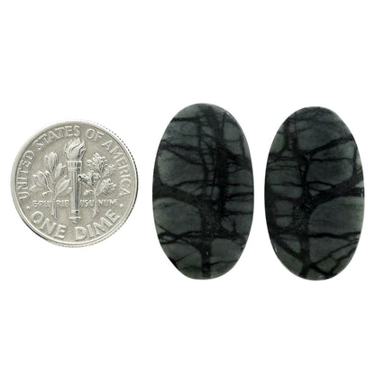Picasso Jasper Pair 14x24.25x3.2 mm Oval Shape Polished Gemstone LS135-07095