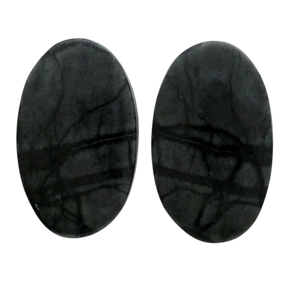 Picasso Jasper Pair 13.8x22.7x4.2 mm Oval Shape Polished Gemstone LS135-07096