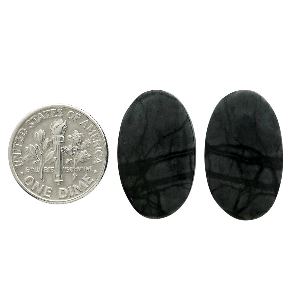 Picasso Jasper Pair 13.8x22.7x4.2 mm Oval Shape Polished Gemstone LS135-07096