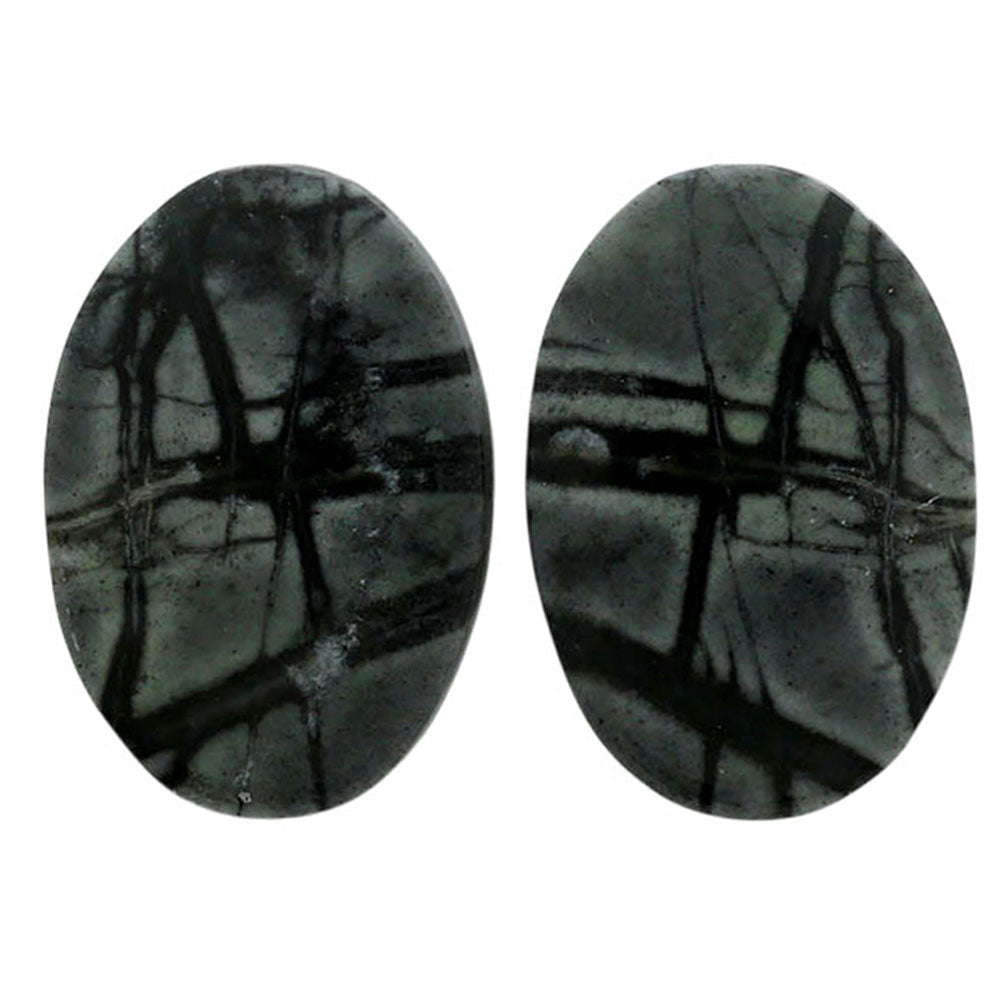 Picasso Jasper Pair 15.4x22.5x3.8 mm Oval Shape Polished Gemstone LS135-07097