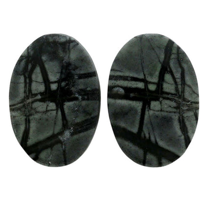Picasso Jasper Pair 15.4x22.5x3.8 mm Oval Shape Polished Gemstone LS135-07097