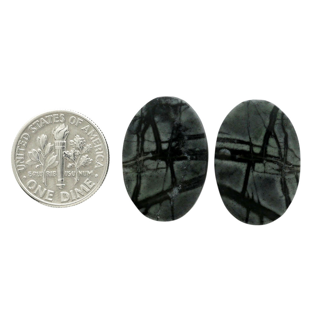 Picasso Jasper Pair 15.4x22.5x3.8 mm Oval Shape Polished Gemstone LS135-07097