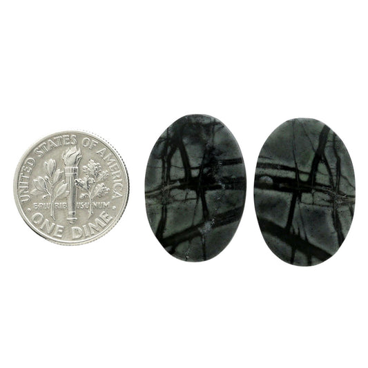 Picasso Jasper Pair 15.4x22.5x3.8 mm Oval Shape Polished Gemstone LS135-07097
