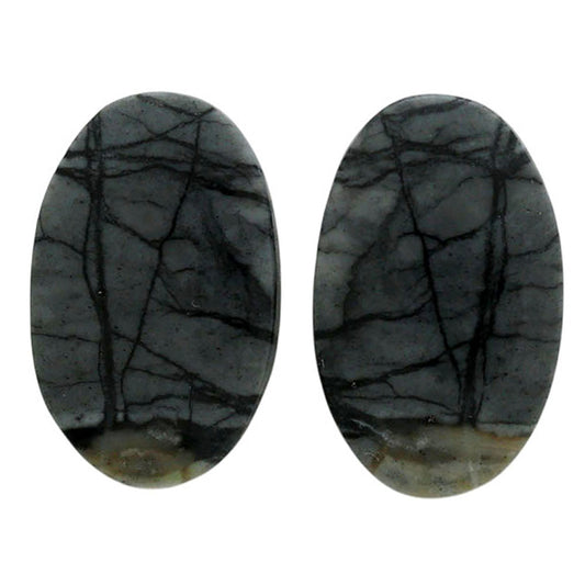 Picasso Jasper Pair 14.9x23.7x4 mm Oval Shape Polished Gemstone LS135-07098