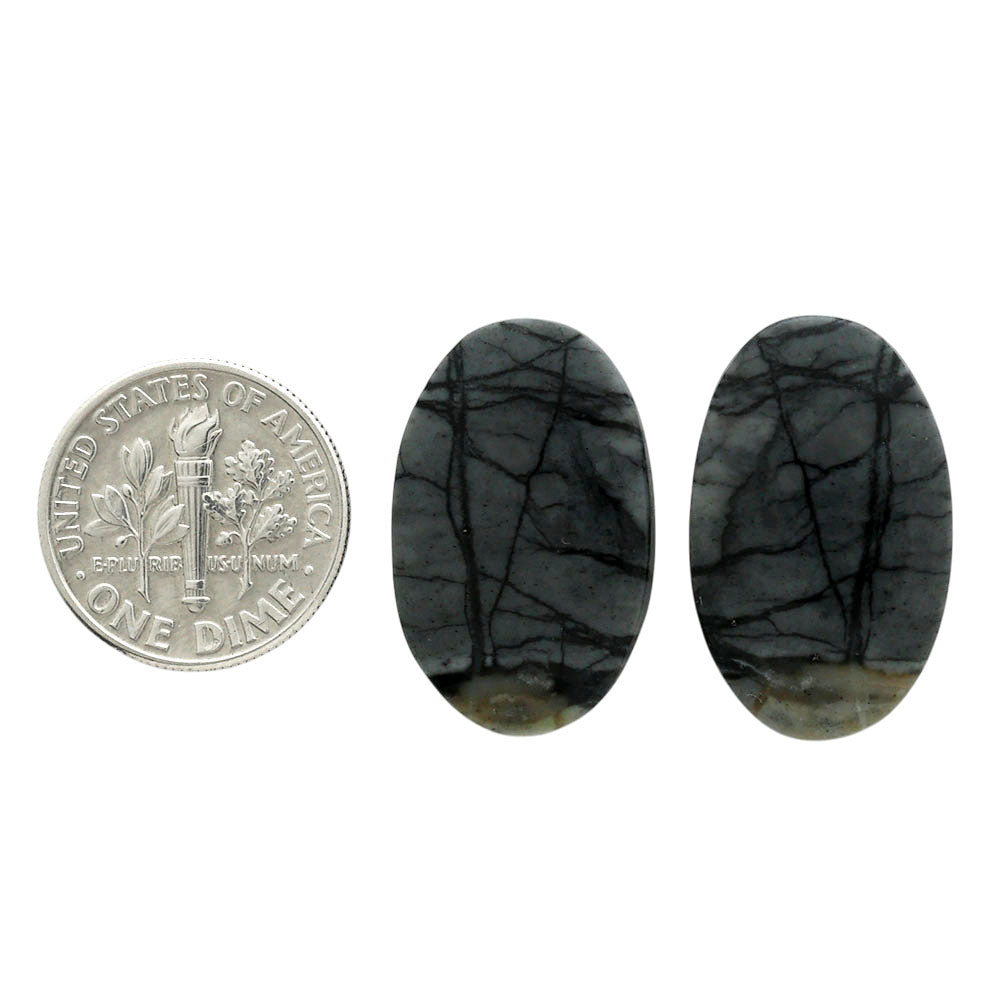 Picasso Jasper Pair 14.9x23.7x4 mm Oval Shape Polished Gemstone LS135-07098