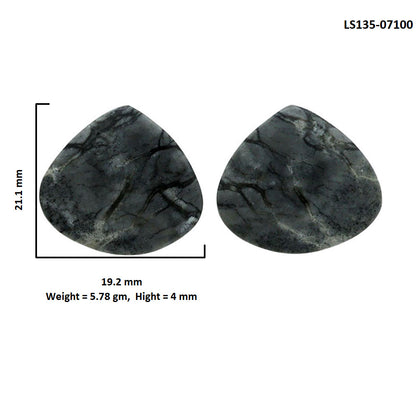 Picasso Jasper Pair 19.2x21.1x4 mm Heart Shape Polished Gemstone LS135-07100