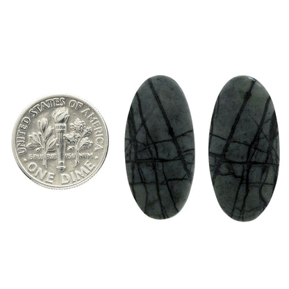 Picasso Jasper Pair 13.1x26.8x3.3 mm Oval Shape Polished Gemstone LS135-07103