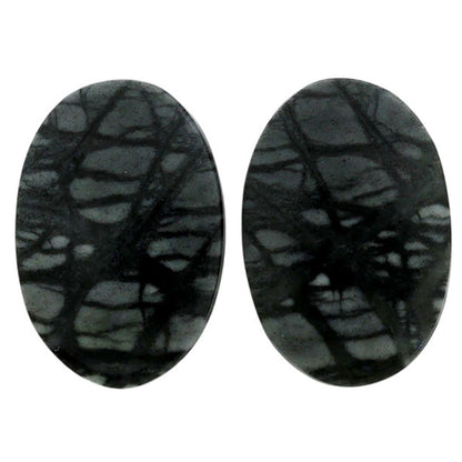 Picasso Jasper Pair 15.4x22.5x4 mm Oval Shape Polished Gemstone LS135-07106