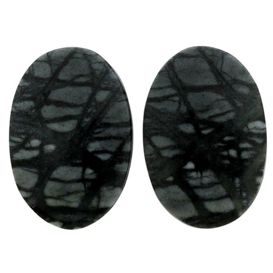 Picasso Jasper Pair 15.4x22.5x4 mm Oval Shape Polished Gemstone LS135-07106