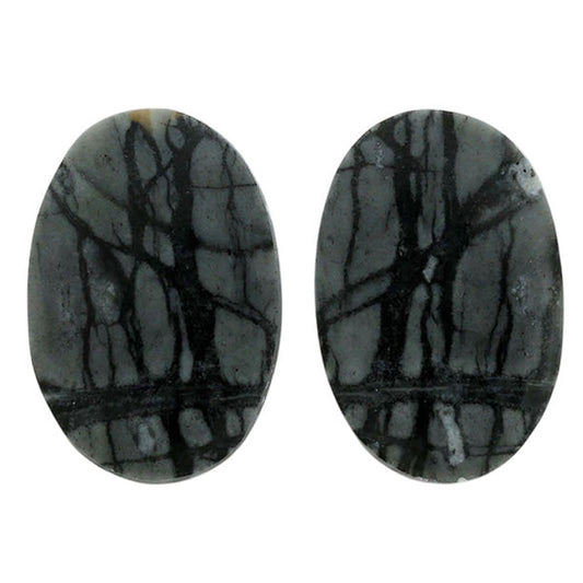 Picasso Jasper Pair 16x23.8x4 mm Oval Shape Polished Gemstone LS135-07107